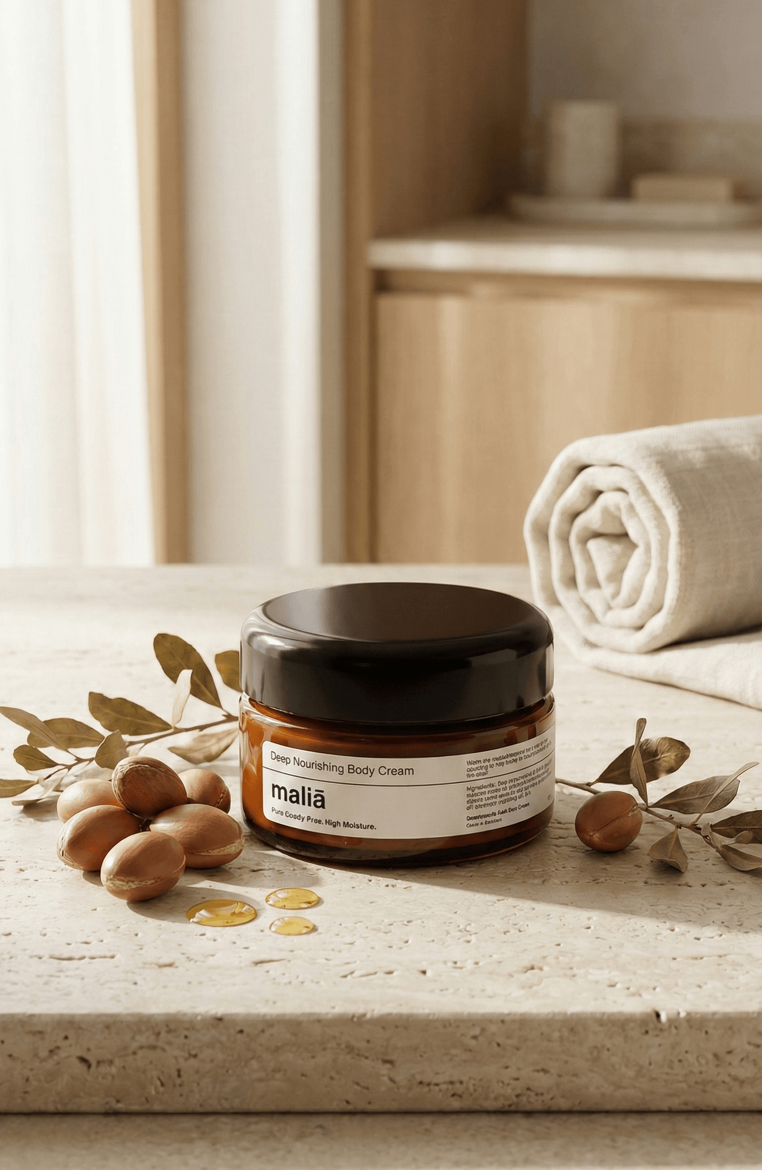 Baume corps karité pur et huile d'argan