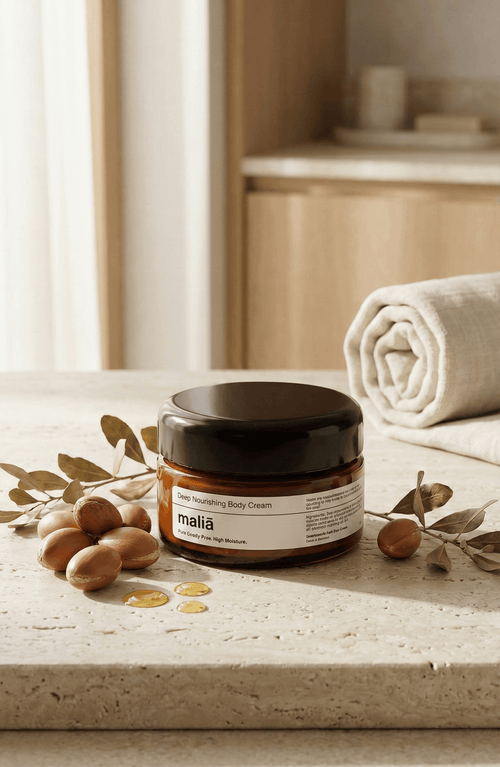 Baume corps karité pur et huile d'argan